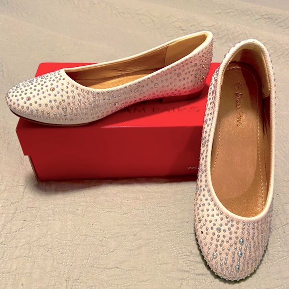 Dream Pairs Girls Dress Shoes Slip on Party Ballerina Flats - Picture 1 of 6